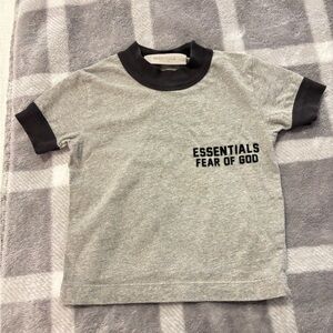 Fear of God Essentials Kids Gray and Black T-Shirt
